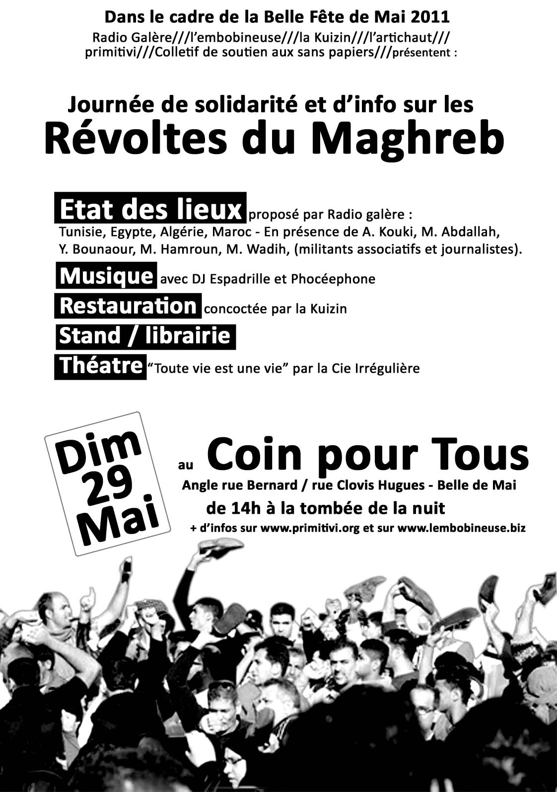 Solidarité avec les révoltes du maghreb