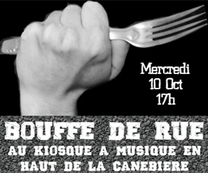 bouffe de rue contre le CRA