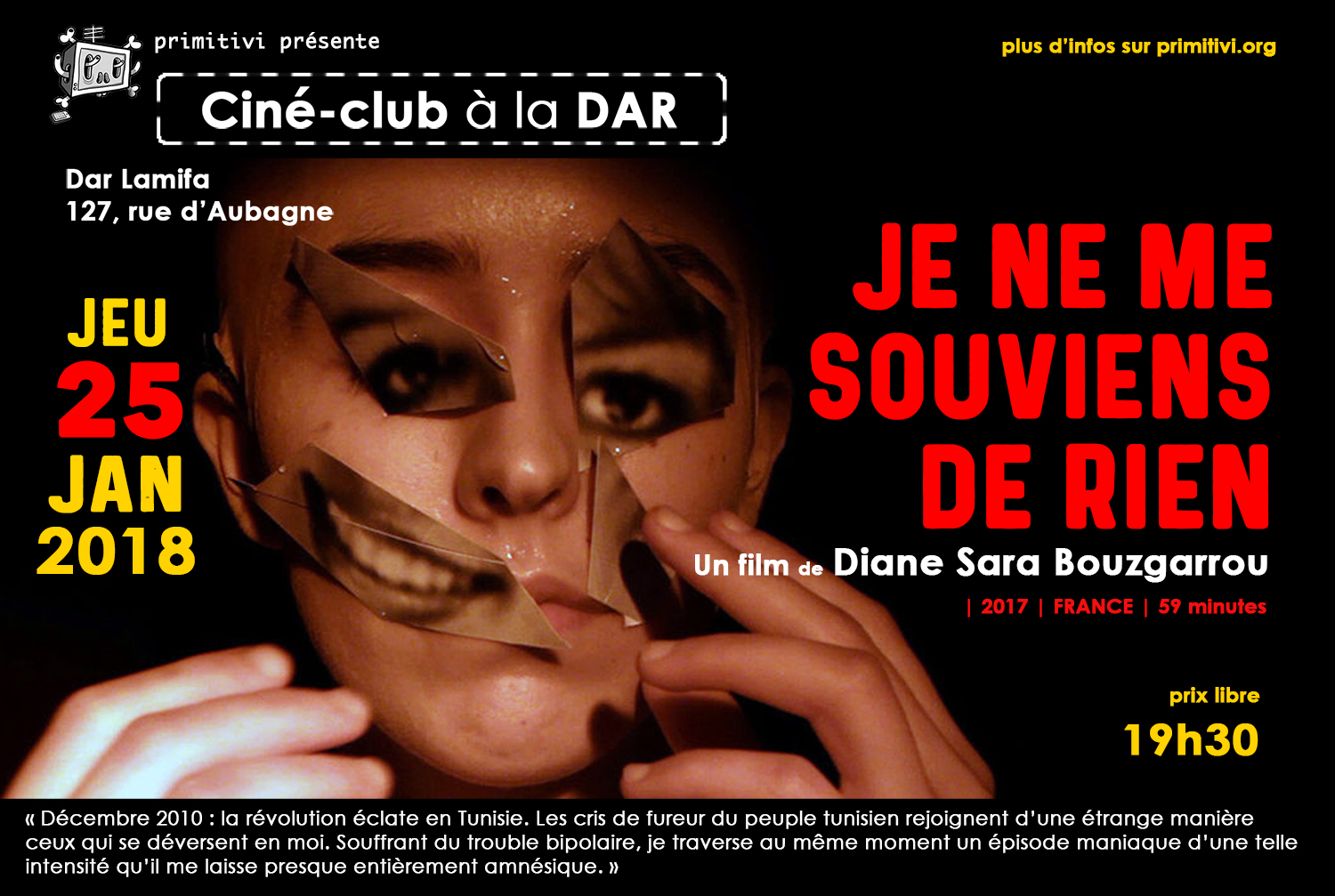 Ciné-club : Je ne me souviens de rien