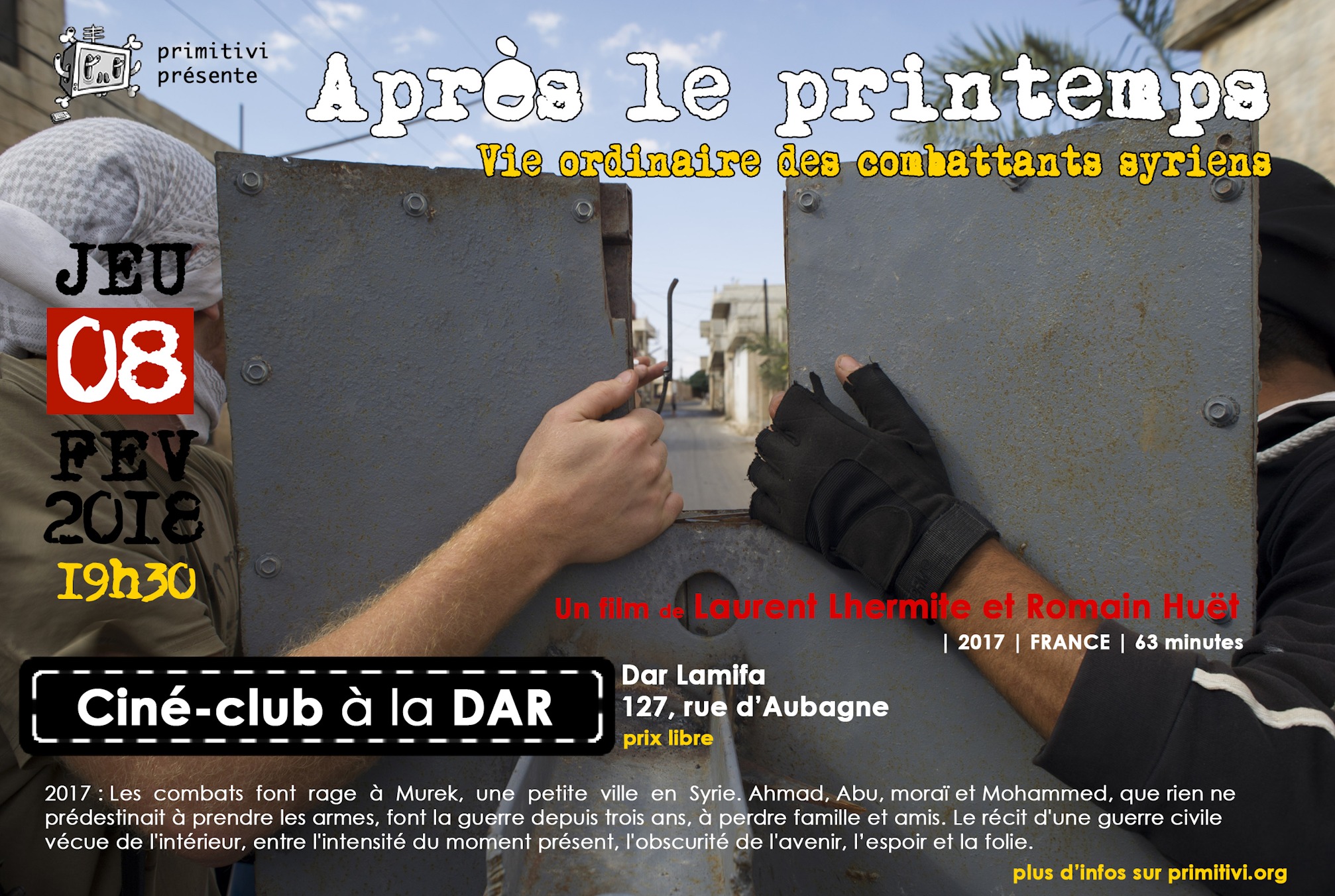 Ciné-club : Après le printemps, vie ordinaire de combattants syriens